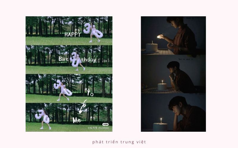 Ảnh sinh nhật tối giản, hiện đại